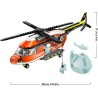 LEGO 60503 City Coast Guard Helicopter Toy - Emergency Vehicle Model Kit w/Sliding Doors, Winch, 4 Minifigures & Shark Figure -