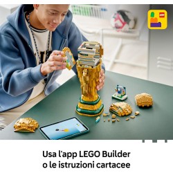 LEGO 43020 Editions Trofeo Ufficiale della Coppa del Mondo FIFA - Kit di Modellismo Fai da Te 3D con Minifigure da Collezione