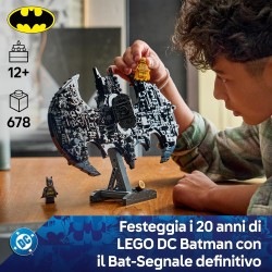 LEGO 76330 DC Logo di Batman - Giocattolo da Supereroi con 2 Minifigure da Collezione - Decorazione da Parete 3D Fai da Te o da