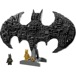 LEGO 76330 DC Logo di Batman - Giocattolo da Supereroi con 2 Minifigure da Collezione - Decorazione da Parete 3D Fai da Te o da