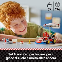 LEGO 72032 Super Mario Kart : Kart Standard, Macchina Giocattolo da Costruire Nintendo da Collezione con Toad in Tuta Rossa, Gi