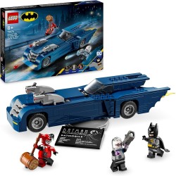 LEGO 76274 DC Batman con Batmobile vs. Harley Quinn e Mr. Freeze, Macchina Giocattolo da Costruire del Supereroe della Serie An