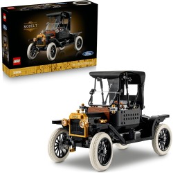 LEGO 11376 Icons Ford Model T - Modello di Auto Retrò per Adulti - Set da Collezione con Tetto in Tessuto, Ruote Alte e Parabre
