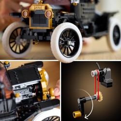 LEGO 11376 Icons Ford Model T - Modello di Auto Retrò per Adulti - Set da Collezione con Tetto in Tessuto, Ruote Alte e Parabre