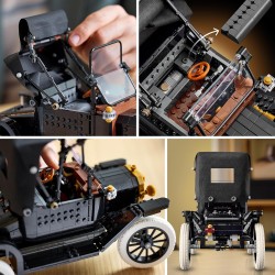 LEGO 11376 Icons Ford Model T - Modello di Auto Retrò per Adulti - Set da Collezione con Tetto in Tessuto, Ruote Alte e Parabre