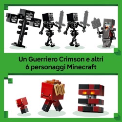 LEGO 21590 Minecraft Battaglia Contro il Wither - Giocattolo Interattivo con Guerriero Crimson, Strider, Cubo di Magma e 2 Figu