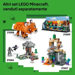 LEGO 21590 Minecraft Battaglia Contro il Wither - Giocattolo Interattivo con Guerriero Crimson, Strider, Cubo di Magma e 2 Figu