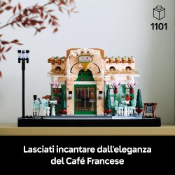LEGO 10362 Icons Café Francese - Kit Modellismo Fai da Te per Adulti da Collezione - Casa in Miniatura Progettata come Decorazi