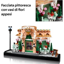 LEGO 10362 Icons Café Francese - Kit Modellismo Fai da Te per Adulti da Collezione - Casa in Miniatura Progettata come Decorazi