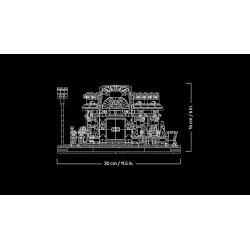 LEGO 10362 Icons Café Francese - Kit Modellismo Fai da Te per Adulti da Collezione - Casa in Miniatura Progettata come Decorazi