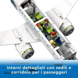 LEGO - 60367 City Aereo Passeggeri, Aeroplano con 9 Minifigure e Veicoli dell  Aeroporto: Autobus, Trattore Aeroportuale, Camio