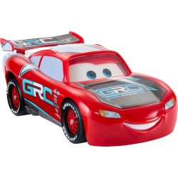 Mattel CARS - HXJ34 Saetta McQueen Corsa Globale Derapa e Sfreccia, veicolo con interruttore e 2 modalità rettilineo e sfreccia