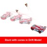 Mattel CARS - HXJ34 Saetta McQueen Corsa Globale Derapa e Sfreccia, veicolo con interruttore e 2 modalità rettilineo e sfreccia