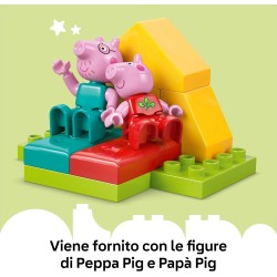 LEGO DUPLO 10452 Peppa Pig Gita in Campeggio con Papà - Giochi Montessori per Bambine e Bambini da 2 Anni - con Tenda, Canoa, F