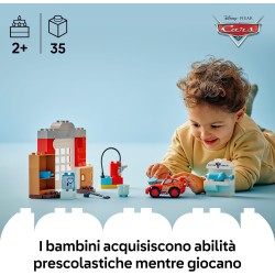 LEGO DUPLO│10456 Disney e Pixar La Visita di McQueen all’Officina di Doc - Include una Macchina Giocattolo, Attrezzi e Accessor