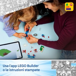 LEGO ǀ 11206 Marvel Spidey sulla Moto Contro Rhino - Motocicletta Giocattolo da Supereroe con 2 Minifigure
