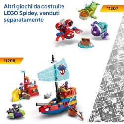 LEGO ǀ 11206 Marvel Spidey sulla Moto Contro Rhino - Motocicletta Giocattolo da Supereroe con 2 Minifigure