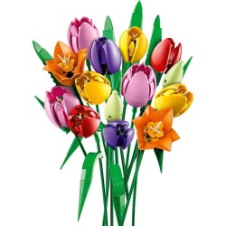 LEGO 11501 Botanicals Bouquet di Tulipani - Idea Regalo Festa della Mamma - Set di Fiori Finti da Costruire per Adulti - 14 Tul