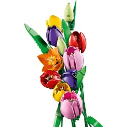 LEGO 11501 Botanicals Bouquet di Tulipani - Idea Regalo Festa della Mamma - Set di Fiori Finti da Costruire per Adulti - 14 Tul