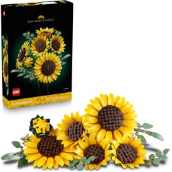 LEGO 11502 Botanicals Bouquet di Girasoli - Set di Fiori Artificiali per Adulti - Girasoli Finti e Steli di Eucalipto per Decor