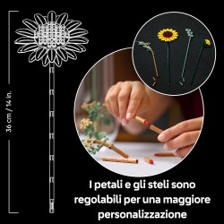 LEGO 11502 Botanicals Bouquet di Girasoli - Set di Fiori Artificiali per Adulti - Girasoli Finti e Steli di Eucalipto per Decor
