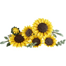 LEGO 11502 Botanicals Bouquet di Girasoli - Set di Fiori Artificiali per Adulti - Girasoli Finti e Steli di Eucalipto per Decor