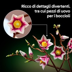 LEGO 11510 Botanicals Rametti di Magnolia - Set di Fiori Finti per Adulti - 5 Magnolie Artificiali per Decorare il Soggiorno o 