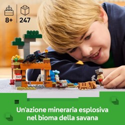 LEGO 21269 Minecraft Spedizione nella Miniera dell’Armadillo - Giocattolo Interattivo con Figure di Ragno della Caverna, Lupo e