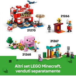 LEGO 21269 Minecraft Spedizione nella Miniera dell’Armadillo - Giocattolo Interattivo con Figure di Ragno della Caverna, Lupo e
