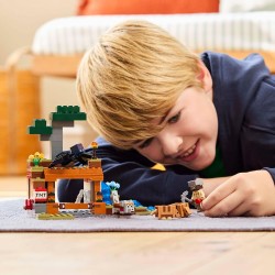 LEGO 21269 Minecraft Spedizione nella Miniera dell’Armadillo - Giocattolo Interattivo con Figure di Ragno della Caverna, Lupo e