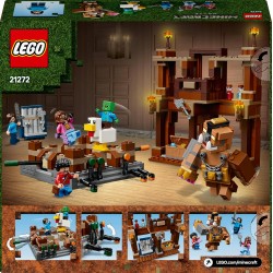 LEGO 21272 Minecraft Magione della Foresta: Ring di Combattimento - Giocattolo Interattivo con i Personaggi di Steve, Baby Zomb