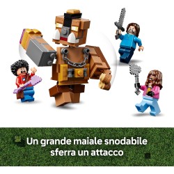 LEGO 21272 Minecraft Magione della Foresta: Ring di Combattimento - Giocattolo Interattivo con i Personaggi di Steve, Baby Zomb
