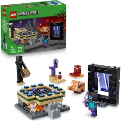LEGO 21584 Minecraft Viaggio nel Portale del Nether e dell’End - Giocattolo da Costruire con Figure di Eroe, Enderman e Baby Ho