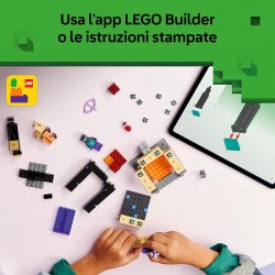 LEGO 21584 Minecraft Viaggio nel Portale del Nether e dell’End - Giocattolo da Costruire con Figure di Eroe, Enderman e Baby Ho