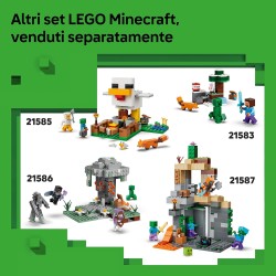 LEGO 21584 Minecraft Viaggio nel Portale del Nether e dell’End - Giocattolo da Costruire con Figure di Eroe, Enderman e Baby Ho