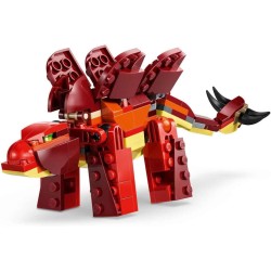 LEGO 31379 Creator 3 in 1 Feroce Dinosauro Giocattolo - Figure di Velociraptor, Stegosauro o Pterosauro con Elementi Scheletro 
