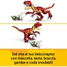 LEGO 31379 Creator 3 in 1 Feroce Dinosauro Giocattolo - Figure di Velociraptor, Stegosauro o Pterosauro con Elementi Scheletro 
