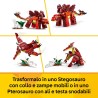 LEGO 31379 Creator 3 in 1 Feroce Dinosauro Giocattolo - Figure di Velociraptor, Stegosauro o Pterosauro con Elementi Scheletro 
