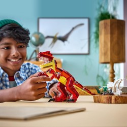 LEGO 31379 Creator 3 in 1 Feroce Dinosauro Giocattolo - Figure di Velociraptor, Stegosauro o Pterosauro con Elementi Scheletro 