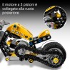 LEGO 42225 Technic Moto Gialla Giocattolo - Modellino da Costruire di Veicolo con Motore a 3 Pistoni - Gioco STEM - Regalo per 
