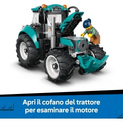 LEGO 60498 City Tractor Toy - Farm Vehicle Model Building Kit with a Farmer Minifigure - Birthday Gift Idea for 6+ Year Old Boy