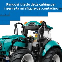 LEGO 60498 City Tractor Toy - Farm Vehicle Model Building Kit with a Farmer Minifigure - Birthday Gift Idea for 6+ Year Old Boy