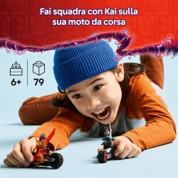 LEGO 71838 NINJAGO Gara di Velocità sulla Moto di Kai - Set Ninja con 2 Motociclette Giocattolo con Ruote Mobili, 2 Minifigure 