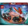 LEGO 71838 NINJAGO Gara di Velocità sulla Moto di Kai - Set Ninja con 2 Motociclette Giocattolo con Ruote Mobili, 2 Minifigure 