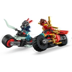 LEGO 71838 NINJAGO Gara di Velocità sulla Moto di Kai - Set Ninja con 2 Motociclette Giocattolo con Ruote Mobili, 2 Minifigure 