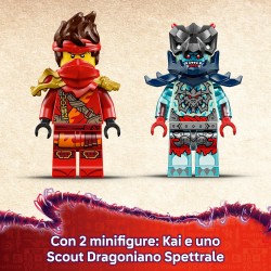 LEGO 71838 NINJAGO Gara di Velocità sulla Moto di Kai - Set Ninja con 2 Motociclette Giocattolo con Ruote Mobili, 2 Minifigure 