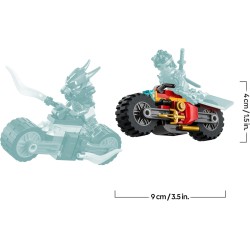 LEGO 71838 NINJAGO Gara di Velocità sulla Moto di Kai - Set Ninja con 2 Motociclette Giocattolo con Ruote Mobili, 2 Minifigure 