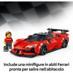 LEGO 77254 Speed Champions Ferrari SF90 XX Auto Sportiva Stradale - Macchina Giocattolo con Minifigure da Collezione