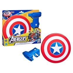 Hasbro Marvel Avengers, Giocattolo di Captain America con Scudo Magnetico Blast e Guanto, Giochi per Roleplay Ispirati ai Super