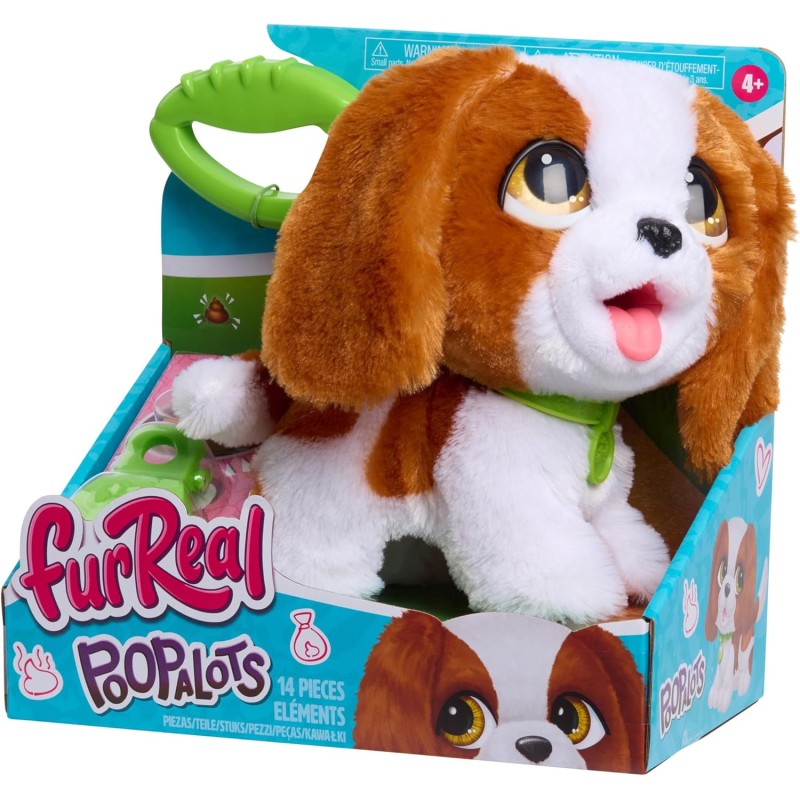 Just Play Peluche interattivo di Cavalier King Charles Spaniel furReal Poop-a-Lots, cucciolo di peluche che cammina da 20,3 cm,